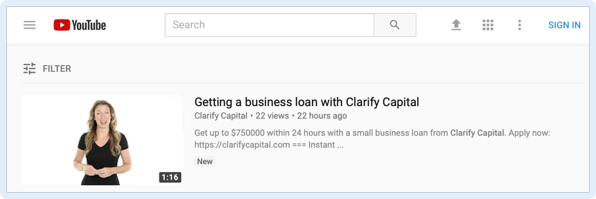 Share advice on YouTube
